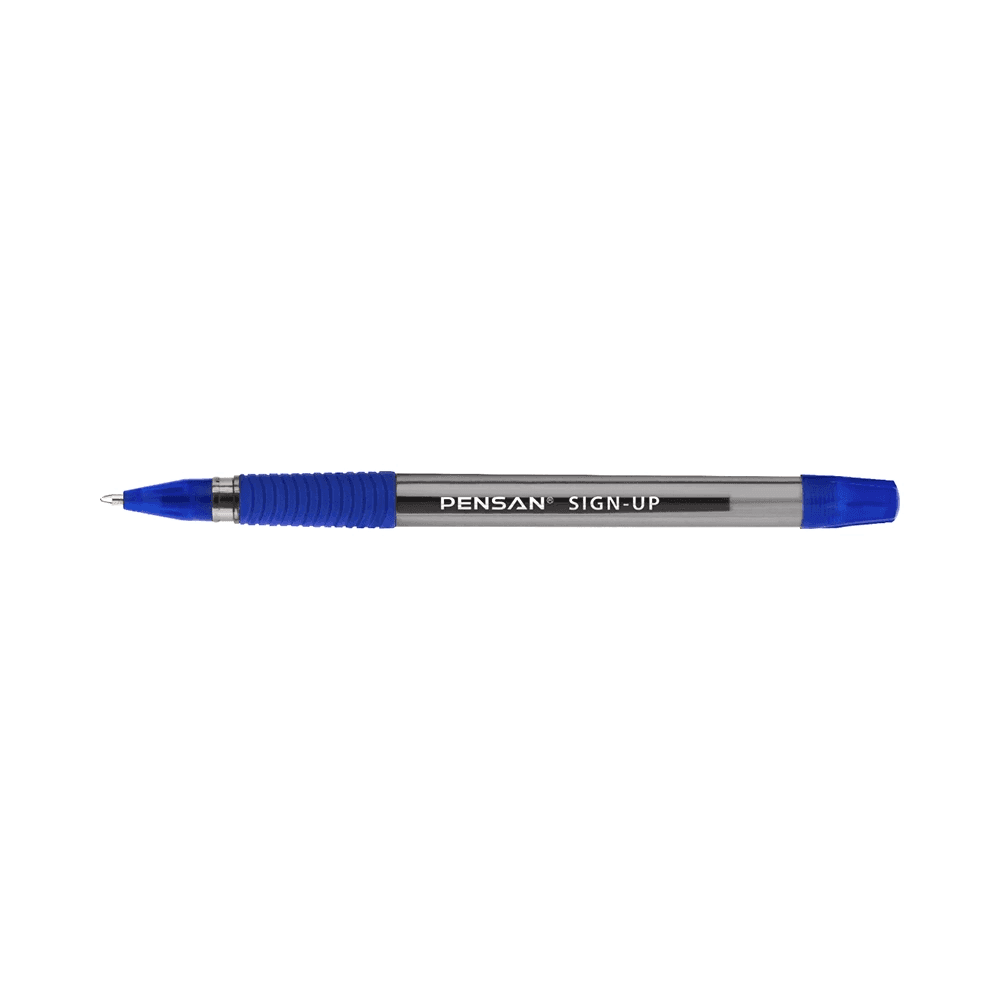 Pensan Sign-Up 1.0mm Ball Pen 12Pcs - Blue 2410