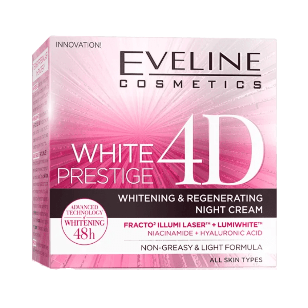 Eveline Cosmetics 4D Whitening & Regenerating Night Cream For All Skin Types 50ml