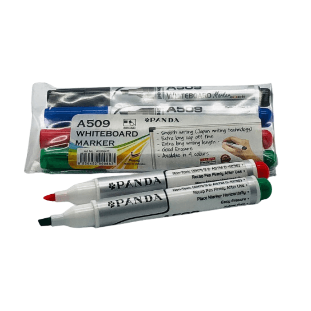 Panda 4 Color Whiteboard Marker Set 4Pcs A509