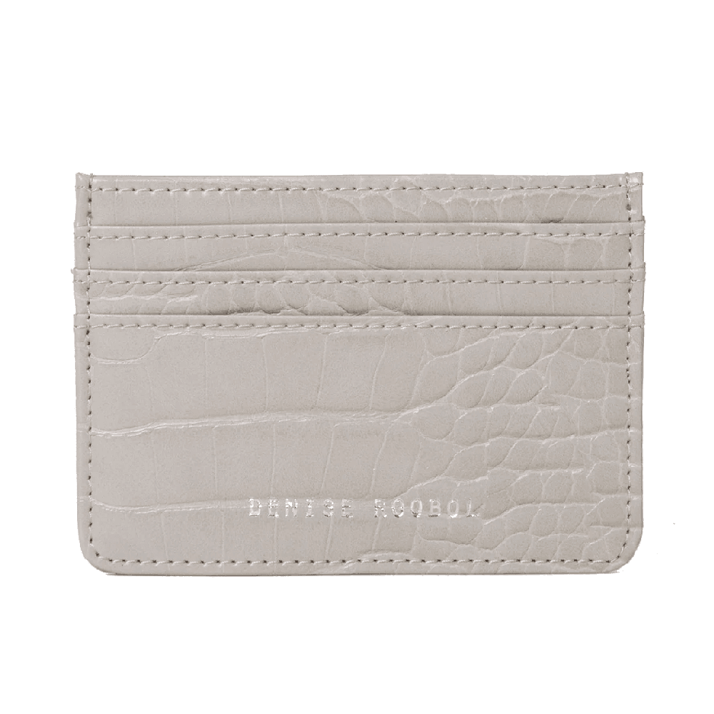 Soft Leather Card Holder With Protection - Cream