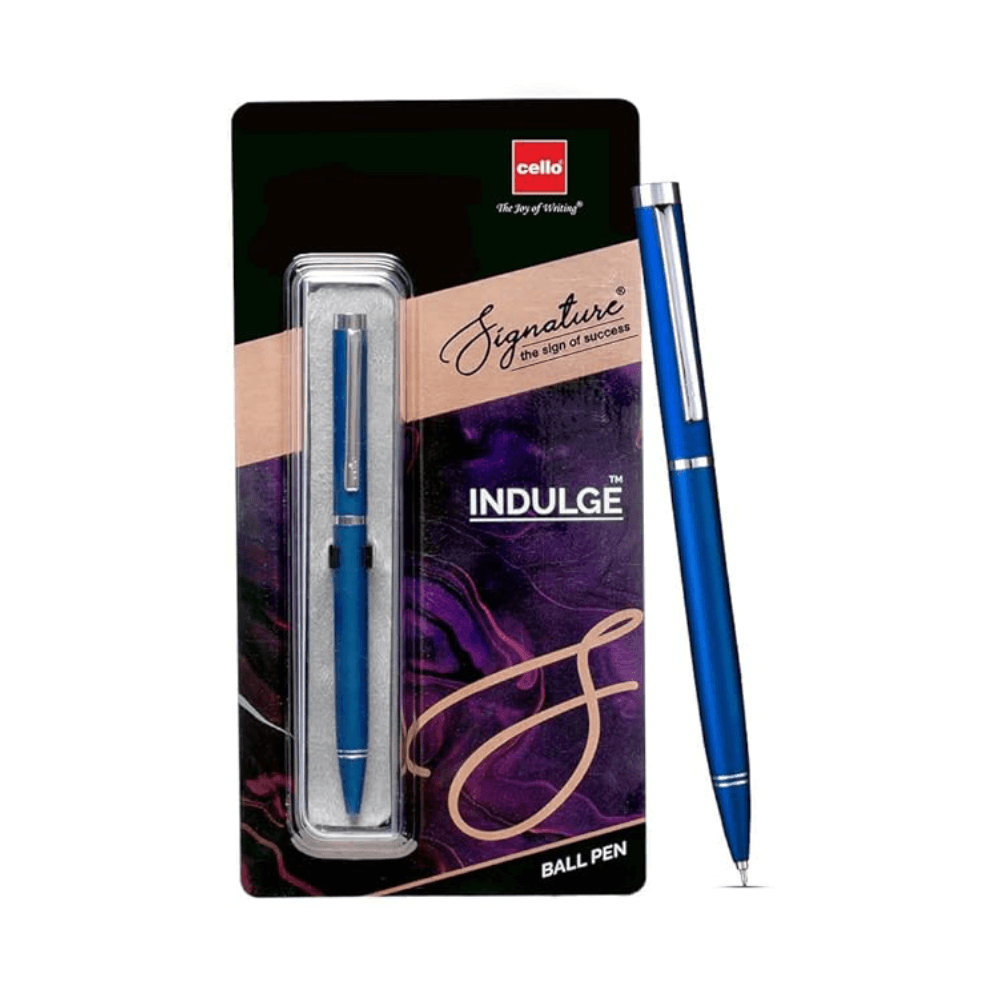 Cello Indulge Ink Signature Ball Pen 0.7mm - Blue 10624