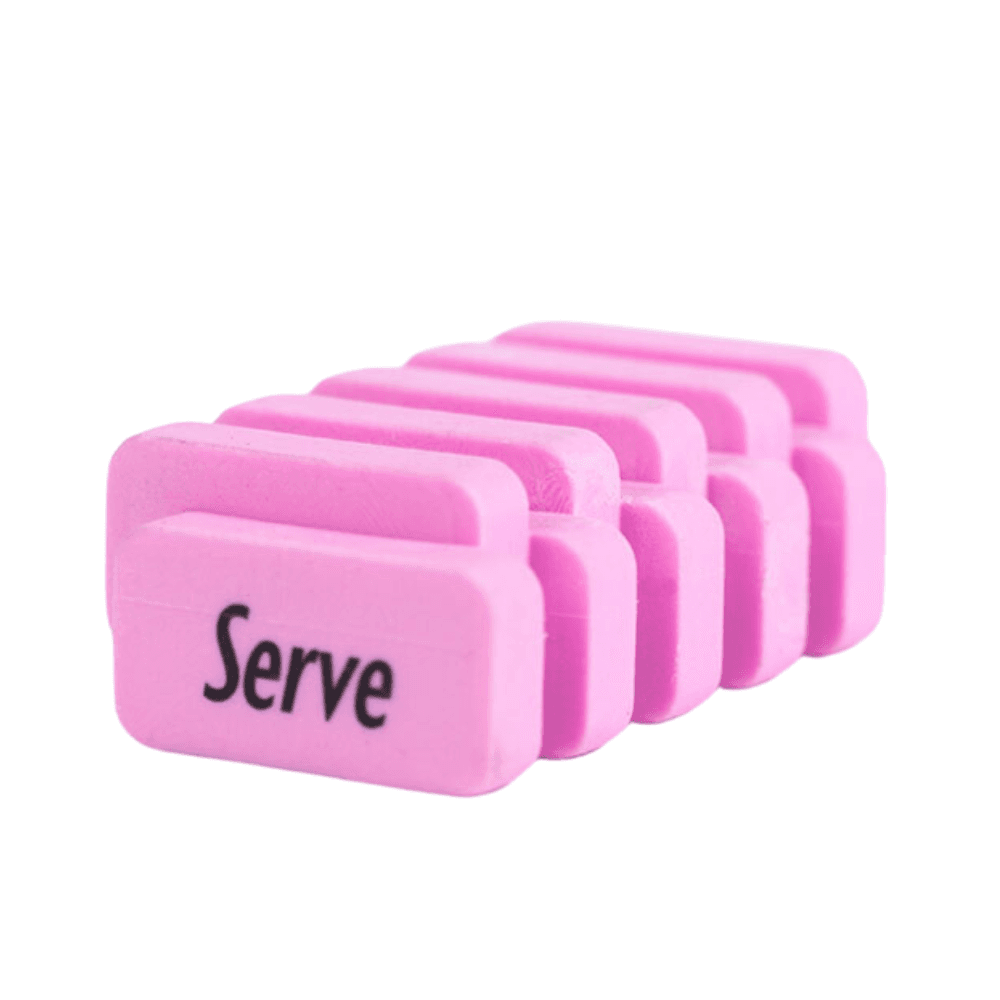 Serve Steps Eraser - Pastel Pink