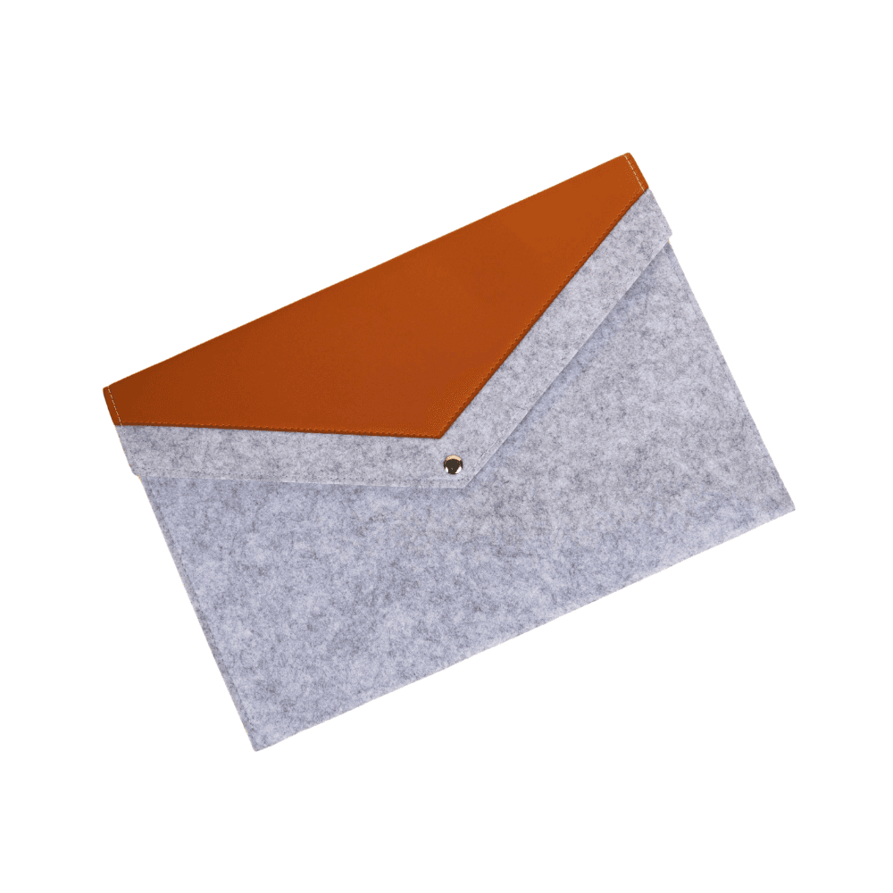 Felt Document Organiser Case - Grey & Brown (Buy 1 Get 1 Free)