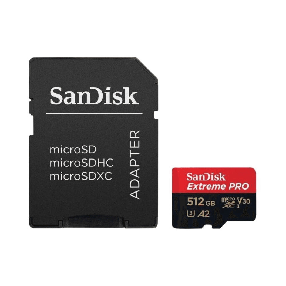 بطاقة ذاكرة SanDisk Extreme Pro UHS-I microSDXC سعة 512 جيجابايت مع محول SD