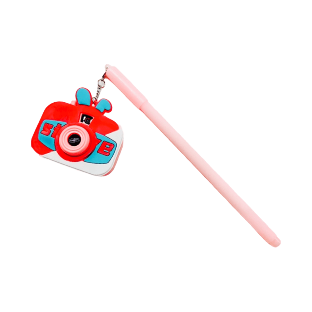 Blue Ballpoint Pen With Night Light Camera Projector Hanging 0.5mm 12Pcs - Pink 15775
