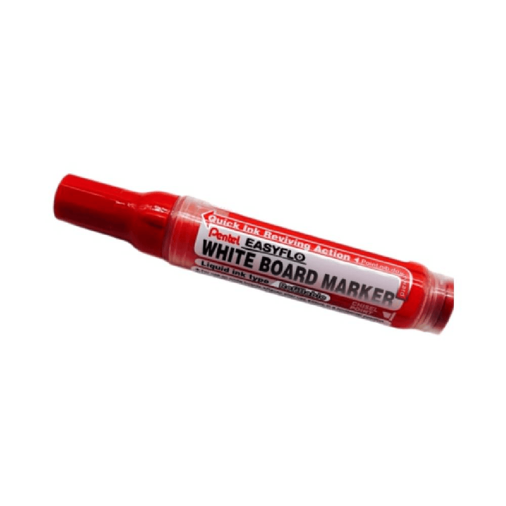 Pentel Easyflo Liquid Ink Type Refillable White Board Marker - Red 15616