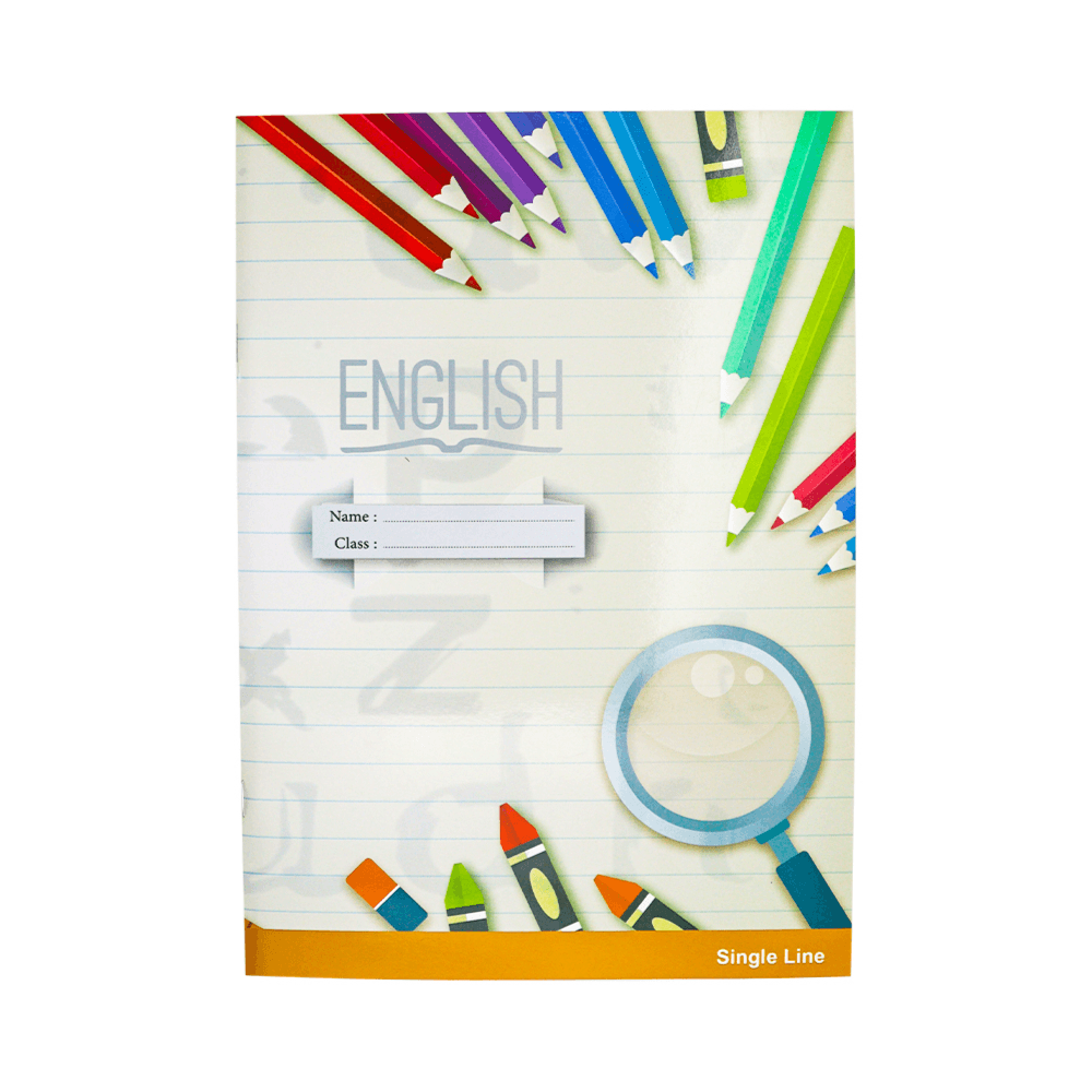Panda English Single Lined Notebook 80 Sheets