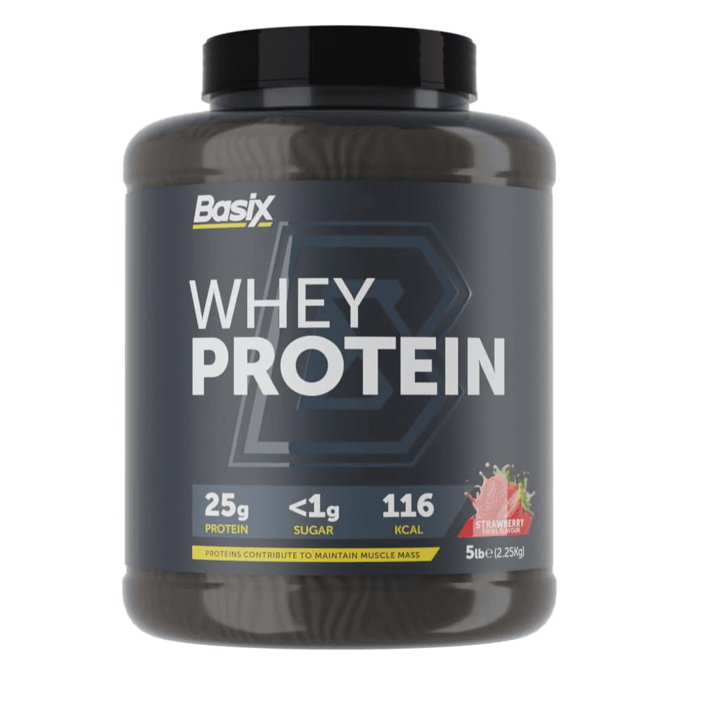 Basix Whey Protein 5Lbs Strawberry Swirl 70 Servings