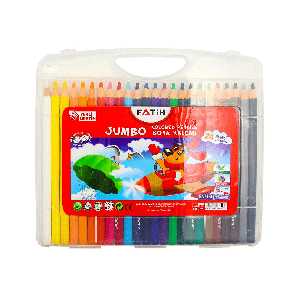 Fatih Pencil Color Jumbo Plastic 24Pcs