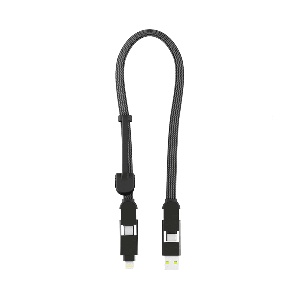 Rolling Square inCharge XL 6 in 1 Charging Cable / 30 Cm / 100W / Black