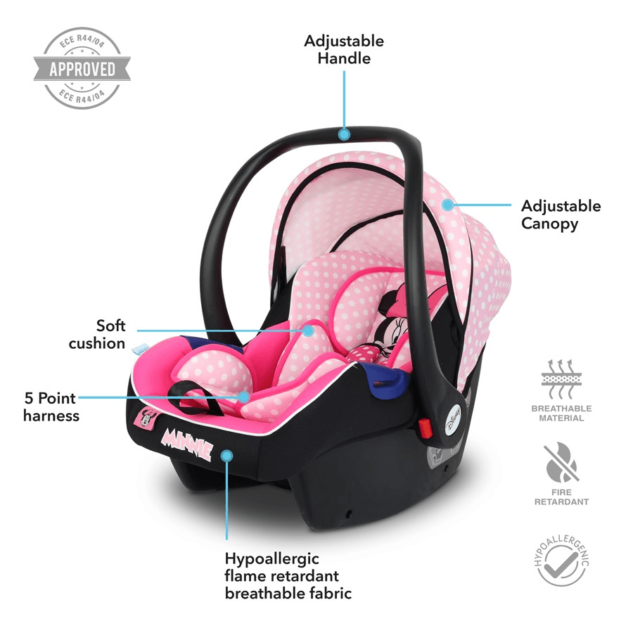 Disney Minnie Licensed Car Seat / Baby Carrier (Upto 13Kg)