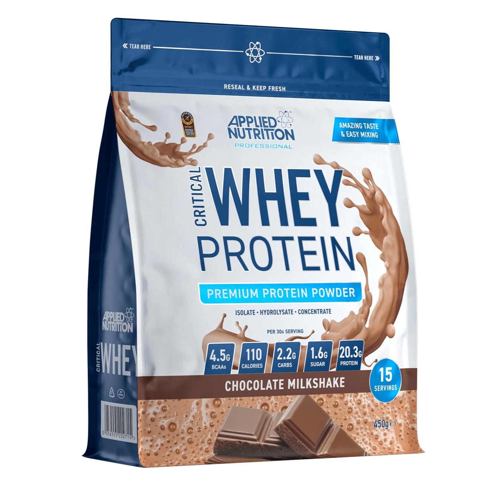 Applied Nutrition Critical Whey Chocolate Milkshake 450G