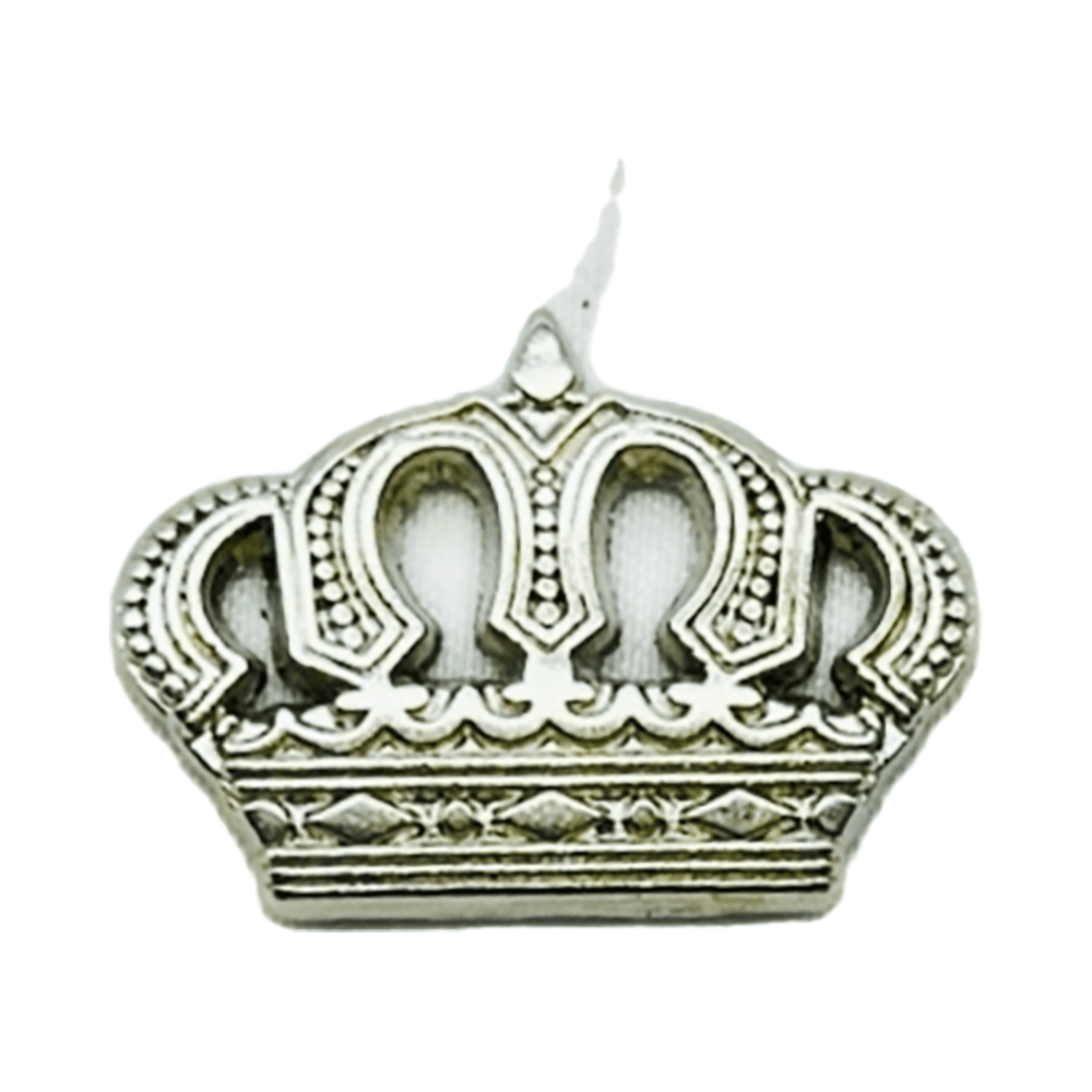 Crown 3D High Quality Metal Logo Sticker for Mobile Phones Laptops & More 13944 Silver