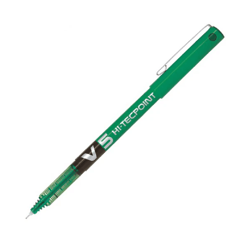 Pilot Hi-Tec V5 0.5mm Pen - Green Bx-V5-L 