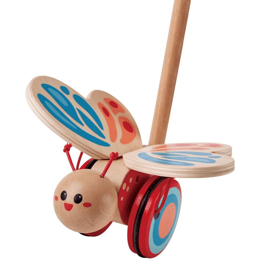 Hape Wooden Butterfly Push And Pull Toy