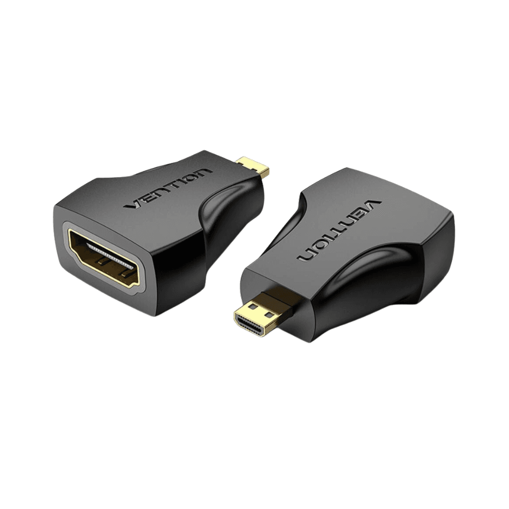 Vention AITB0 1080P HD Quality Correct Connection Method Micro HDMI To HDMI Female Adapter Black