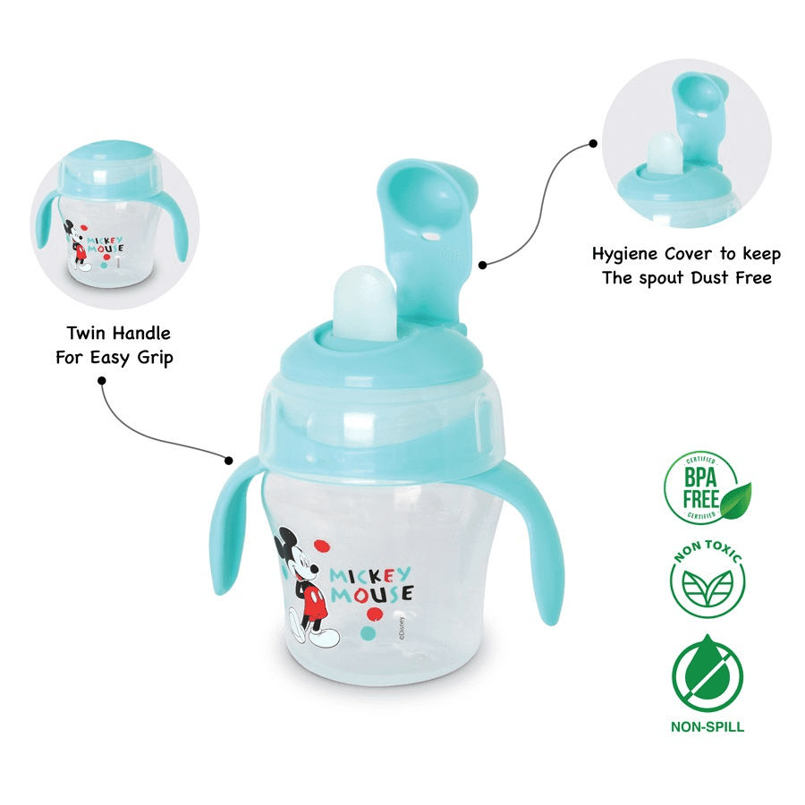 Disney Bpa Free Double Handle Sipper With Lid 4Oz (Blue)