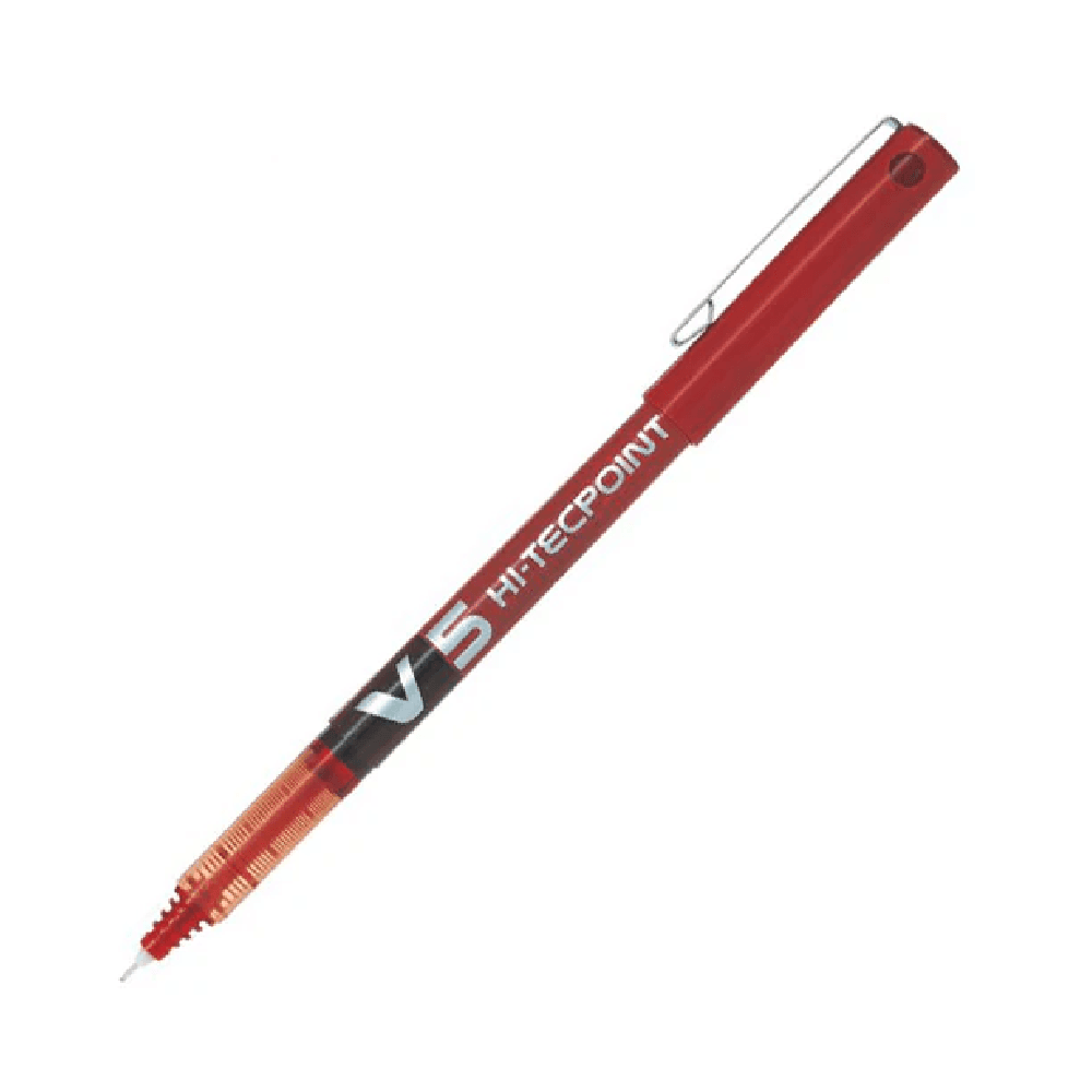 Pilot Hi-Tec V5 0.5mm Pen - Red Bx-V5-L 
