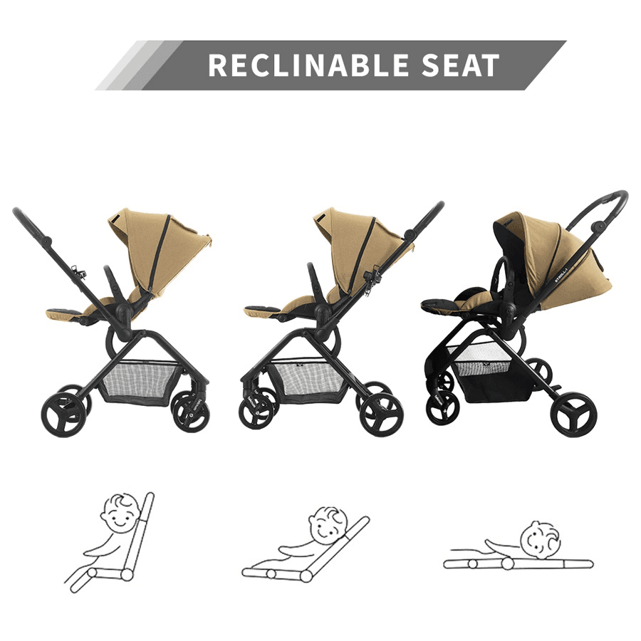 Teknum Stroll-1 Reversible Travel Stroller (Khaki)