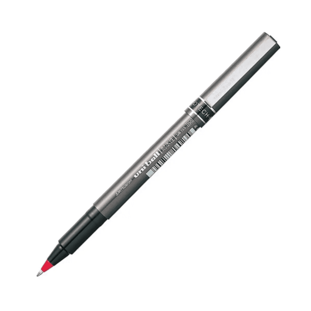 Uni-ball Ub-155 Micro Deluxe 0.5mm Roller Pen - Red 207