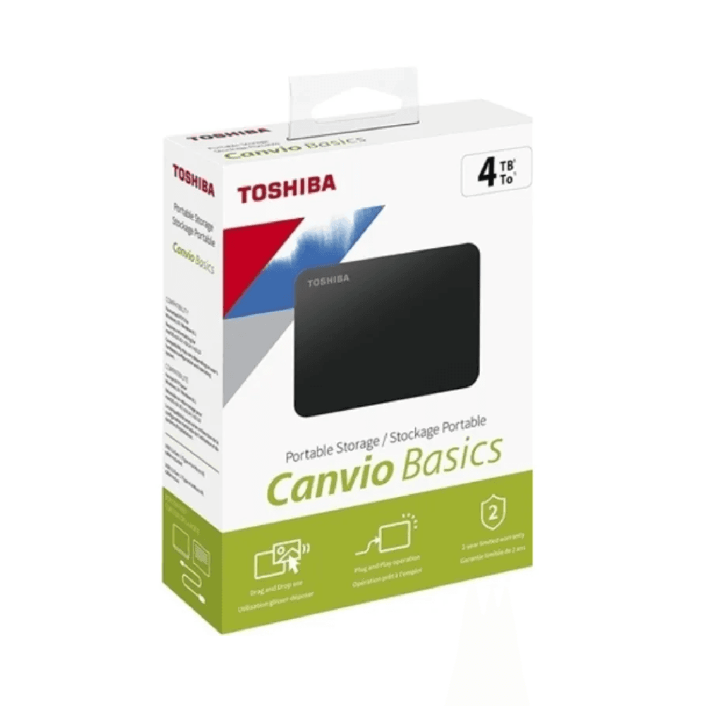 Toshiba Canvio Basics Portable External Hard Drive - 4Tb