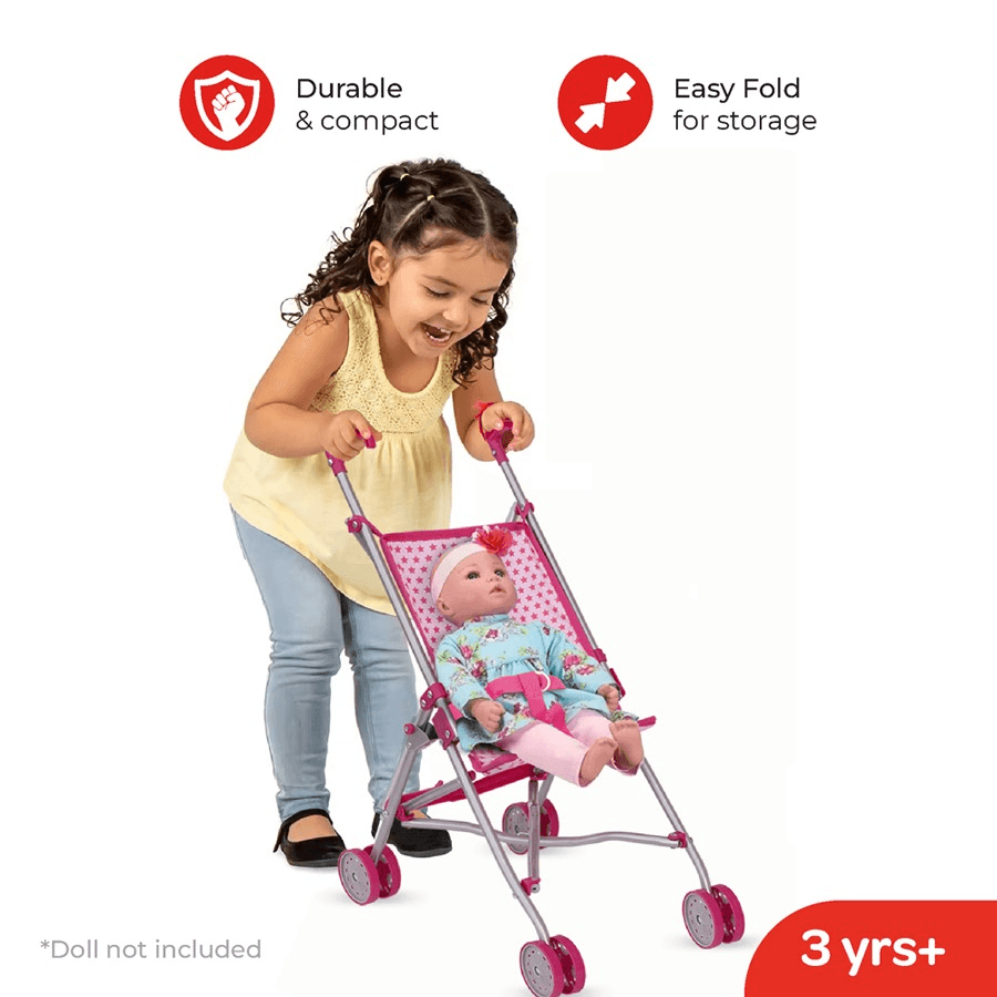 Moon Baby Doll Buggy Pretend To Play (Pink)