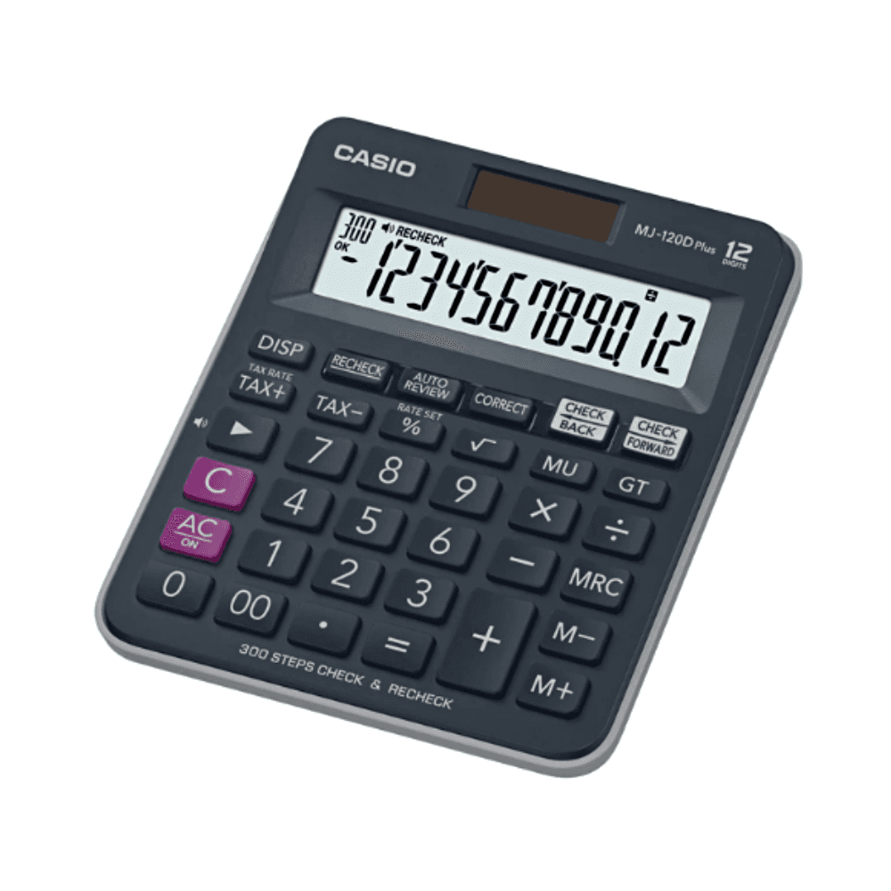 Casio Mj-120D Plus-Bk Calculator 12 Digits