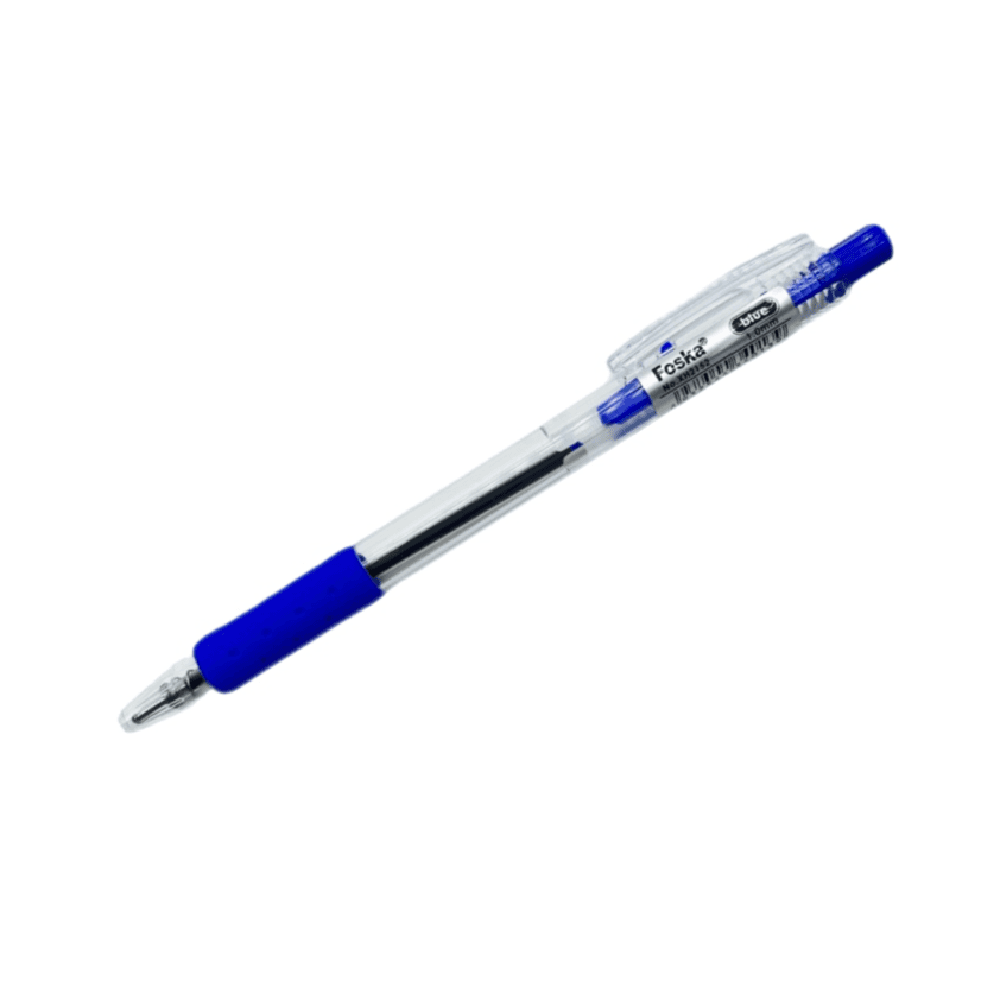 Foska Clip Clicker 1.0mm Ball Pen - Blue 13742