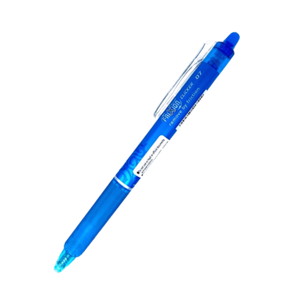Pilot FriXion Clicker Erasable 0.7mm Ball Pen - Light Blue 761