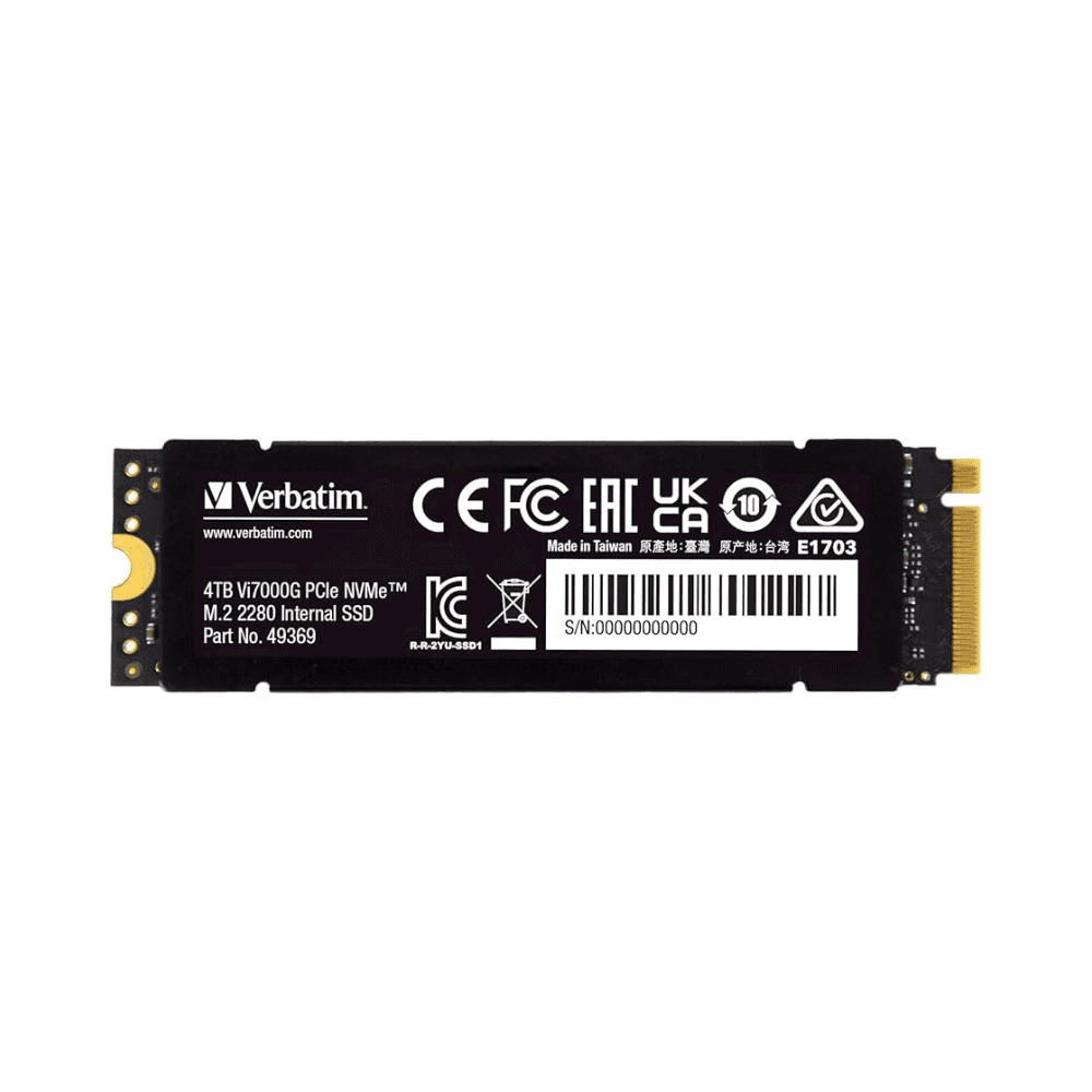 Verbatim 1TB SSD Vi7000 PCIe NVMe M.2 2280 Internal Solid State Hard Drive