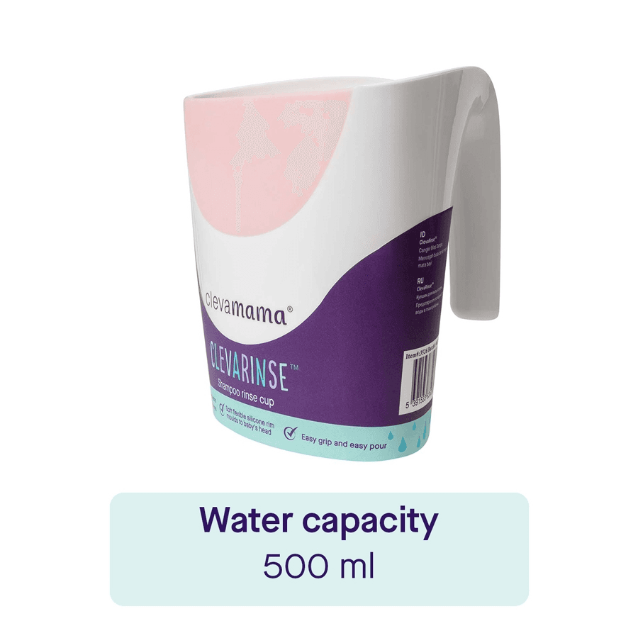 Clevamama Clevarinse Shampoo Rinse Cup 500 Ml (Pink)