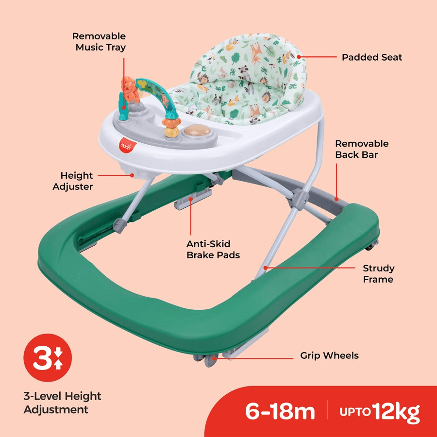 Moon Stride Baby Walker (Green)