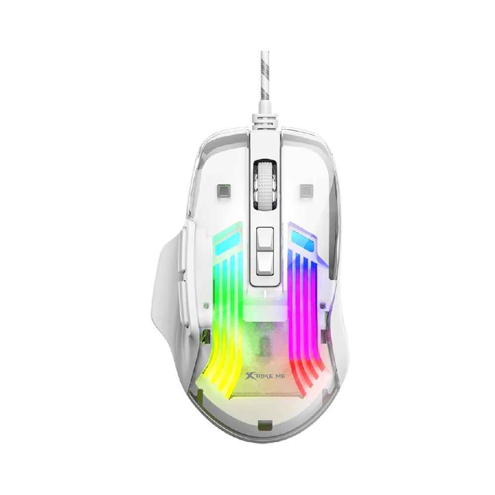 إكسترايك فأرة ألعاب RGB GM-319 بدقة 6400 نقطة في الانش بيضاء
