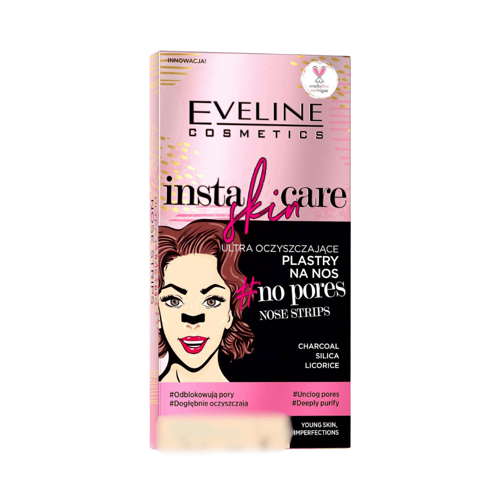 Eveline Cosmetics Insta Skin Care Nose Strips With Charcoal & Liquorice 4Pcs