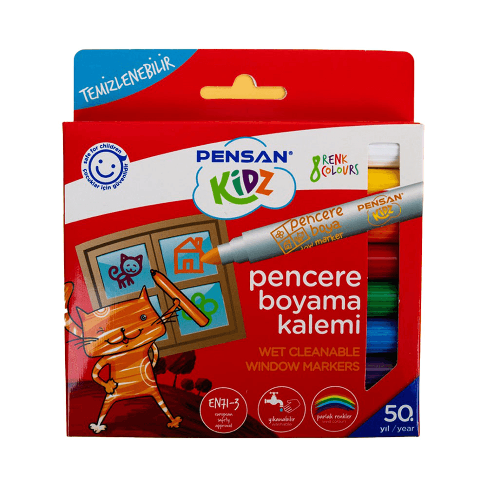 Pensan Kidz 8 Color Window Markers