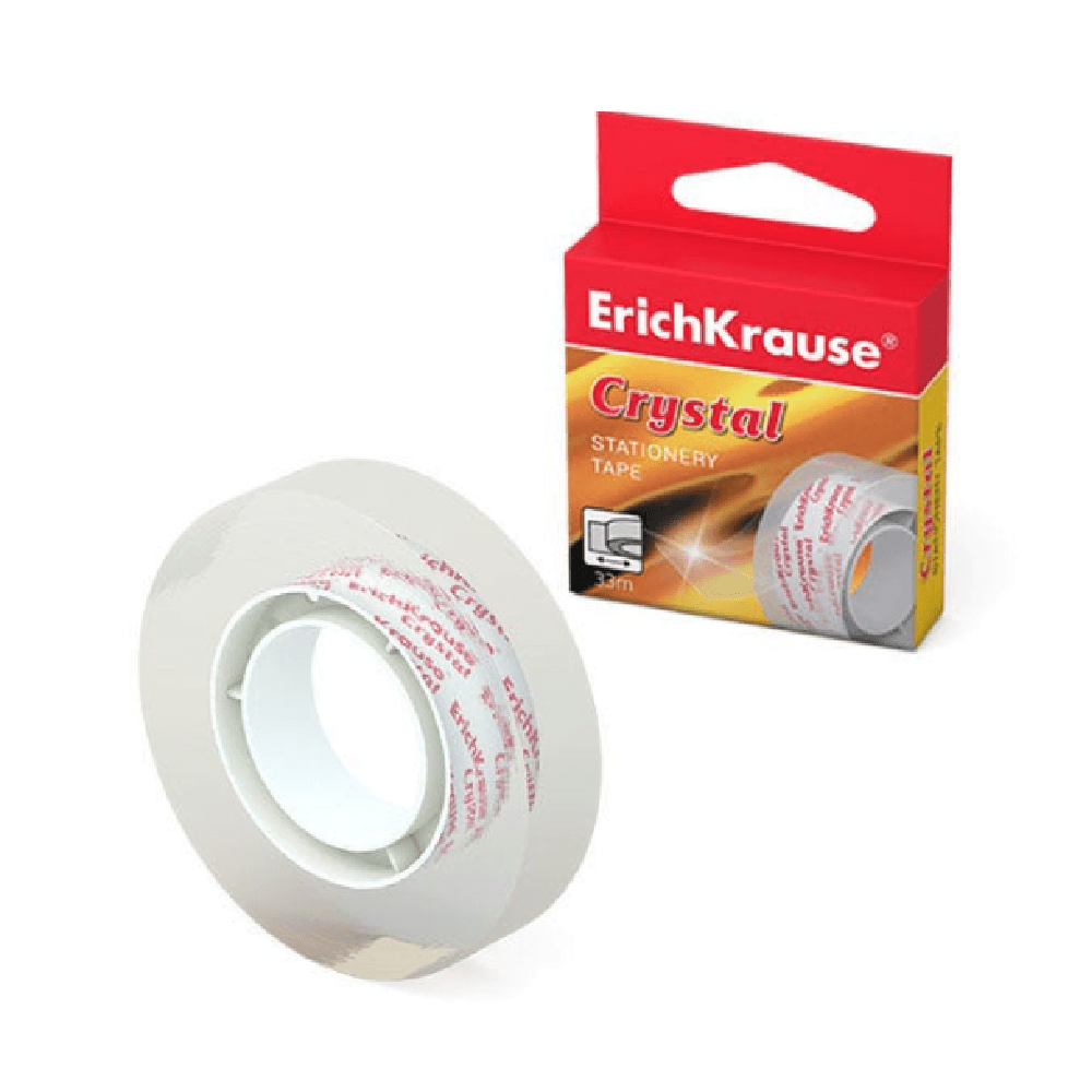 ErichKrause Crystal Adhesive Tape Box Core 1-inch 1Pc 12mmx33m 