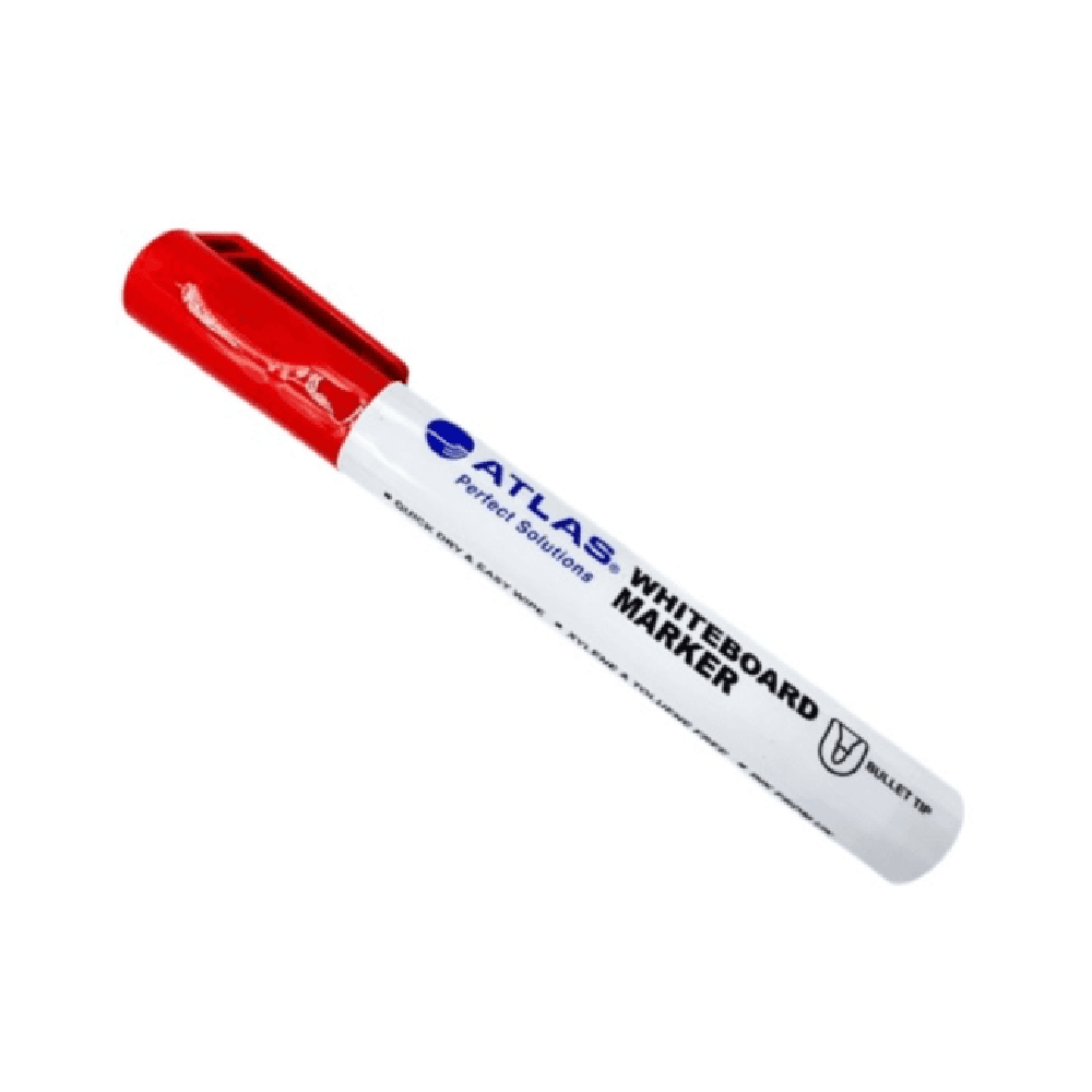Atlas Bullet Tip White Board Marker - Red 11021