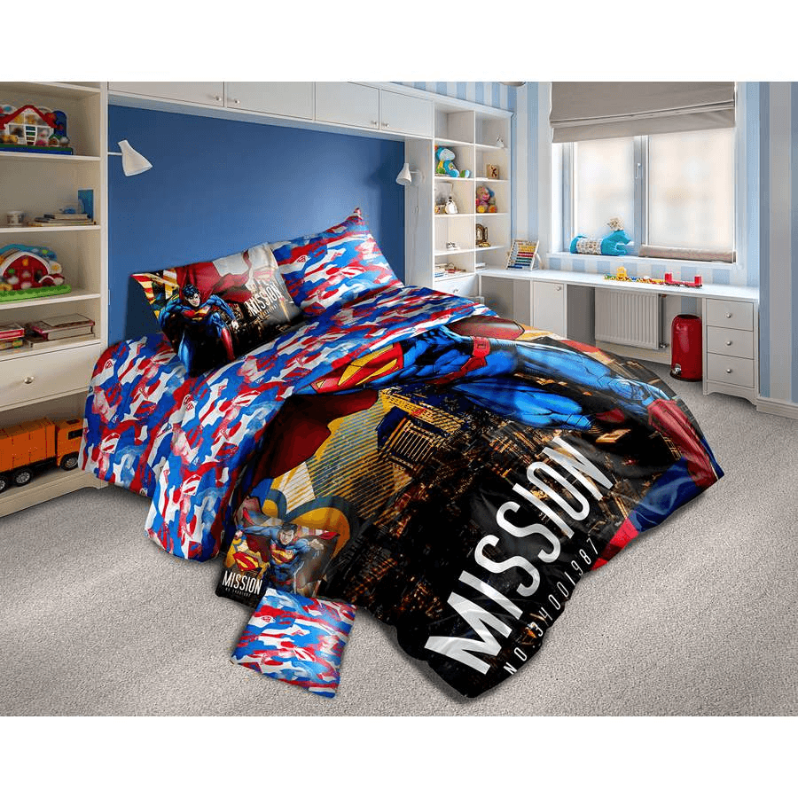 Disney Warner Bros Comforter Set Pack Of 4 (Super Man)
