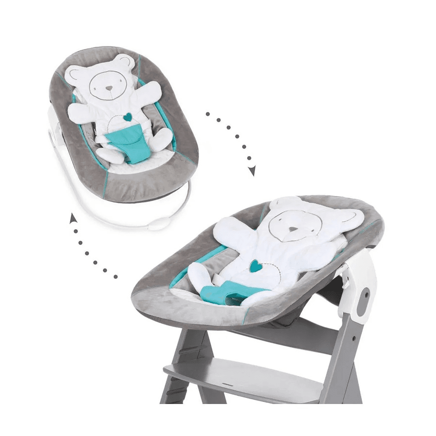 Hauck Alpha Bouncer 2-In-1 Bear Hearts (Grey)