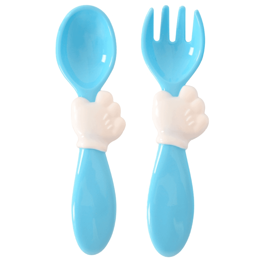 Disney Mickey Dinnerware Reusable Fork & Spoon (Blue)