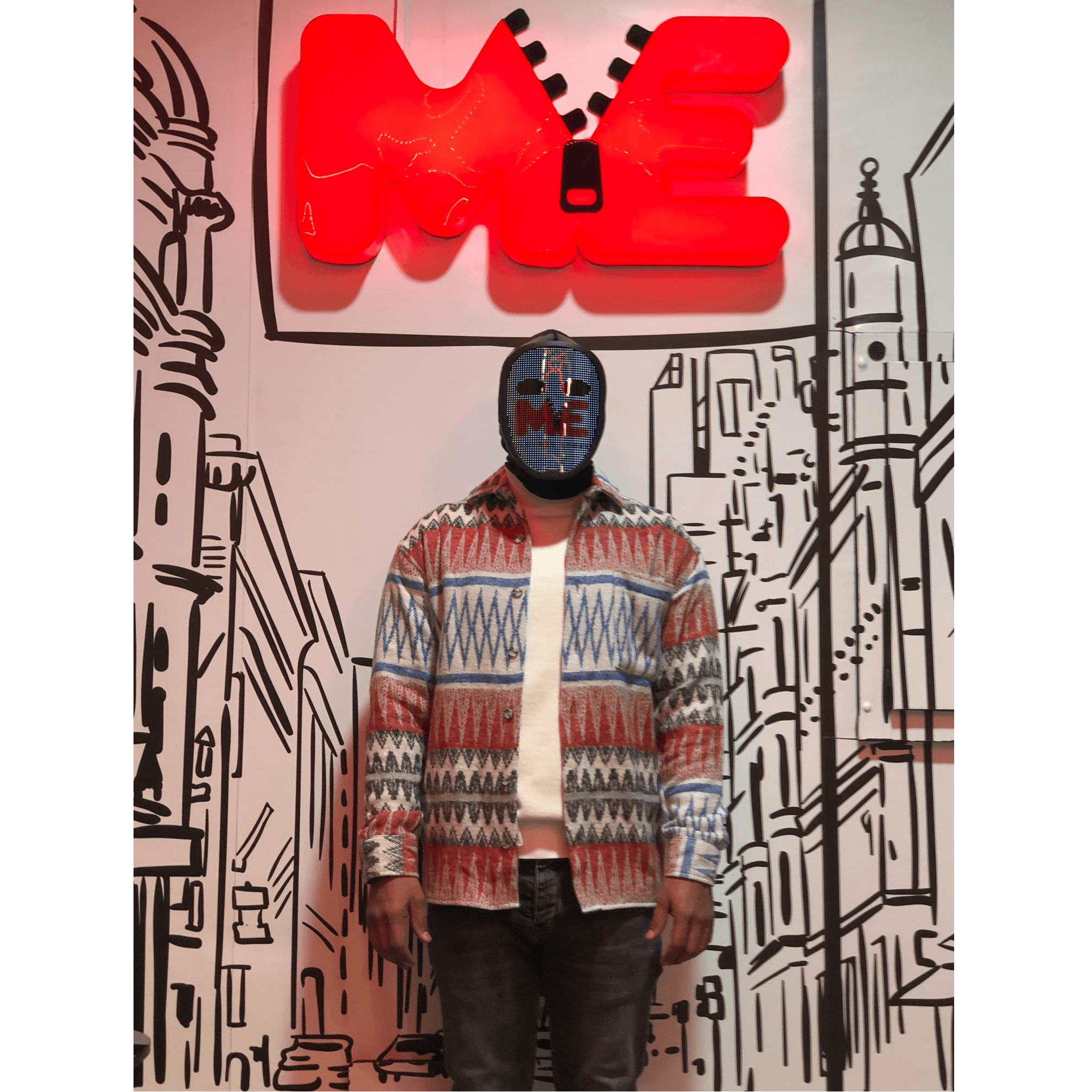 Woolen Shirt Blue In Red