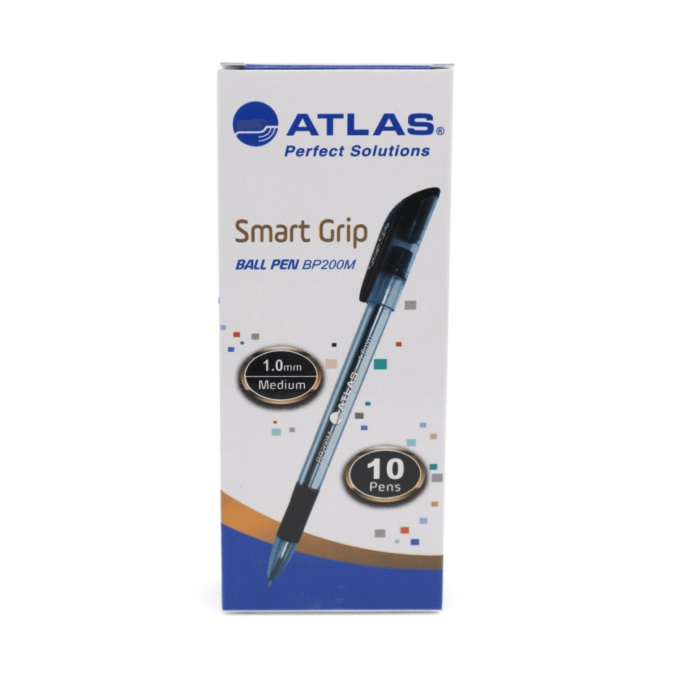 Atlas 1.0mm Ballpoint Pens Medium 10Pcs - Black 16304