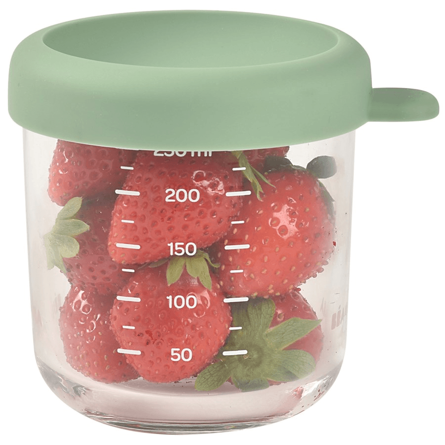 Beaba Conservative Glass Jars 250Ml (Sage Green)