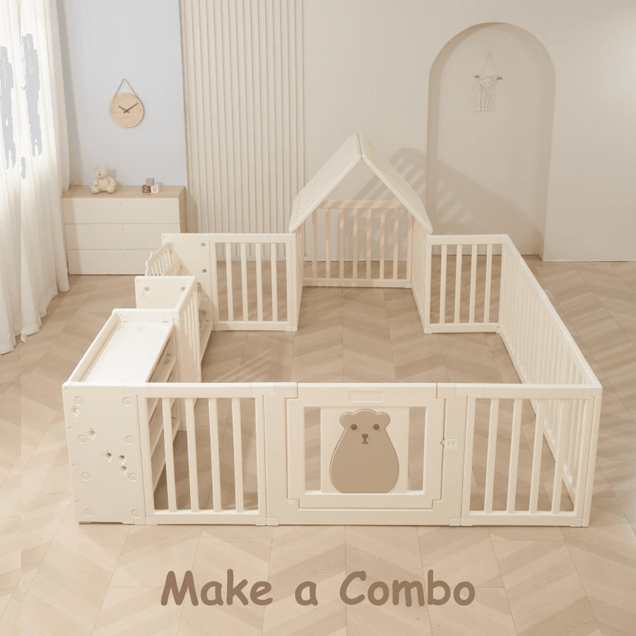 Little Story Kids Toys Storage With 6 Storage Box (Beige White)