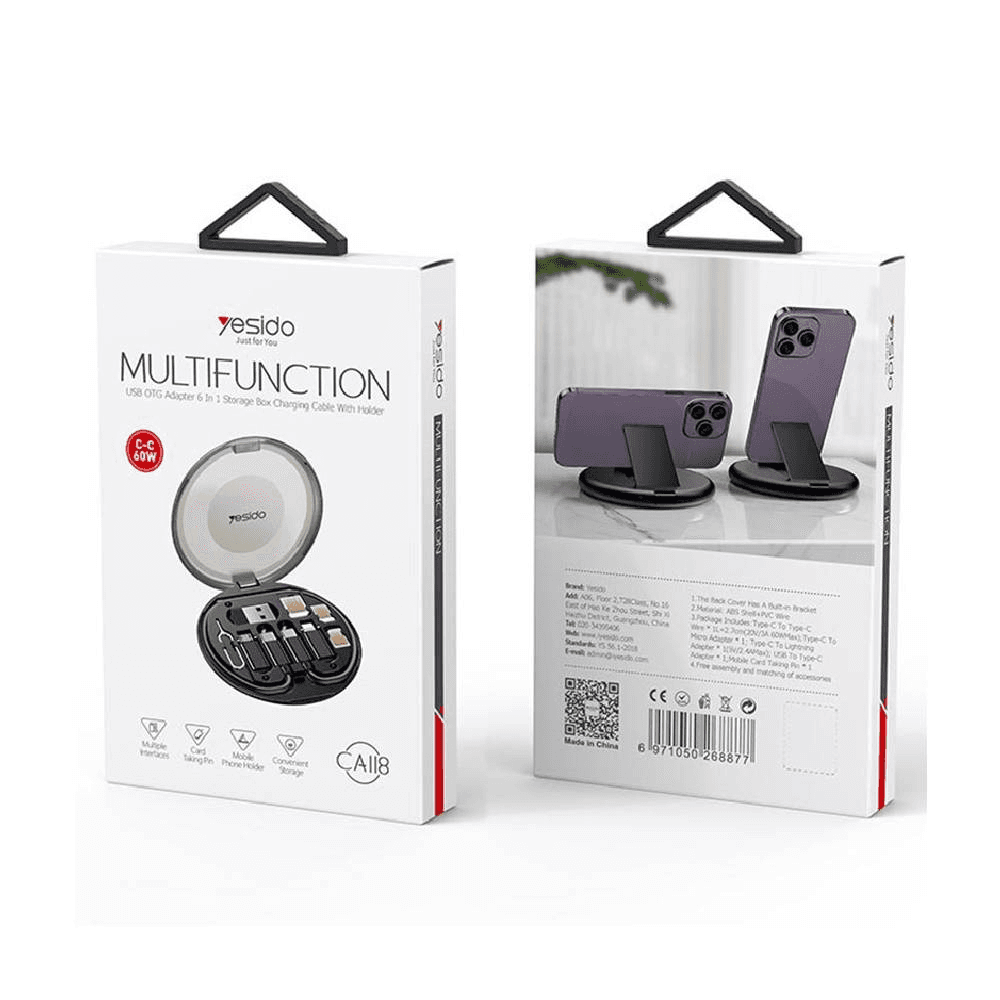 Yesido 6 In 1 Multifunction Otg Charging Cable