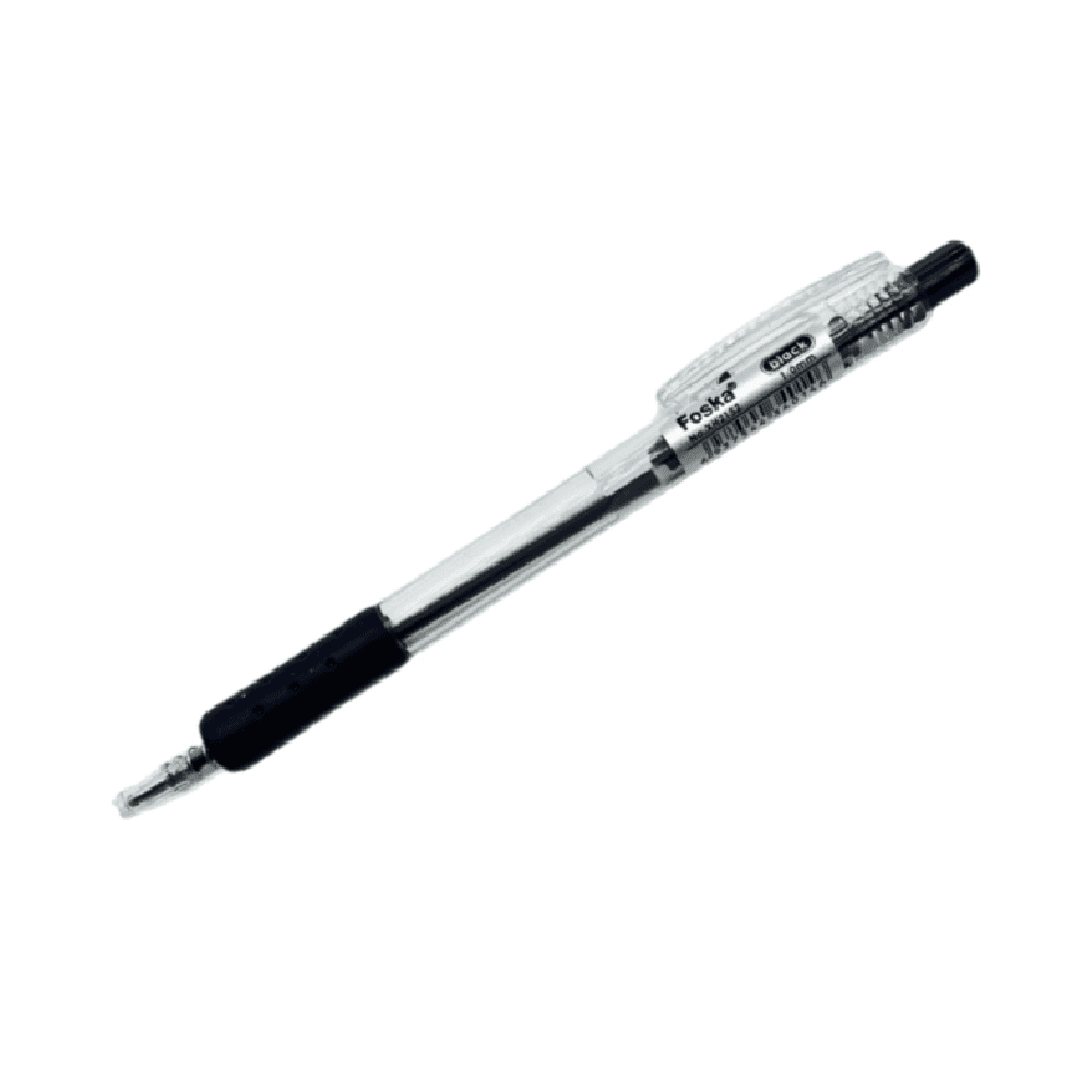 Foska Clip Clicker 1.0mm Ball Pen - Black 13741