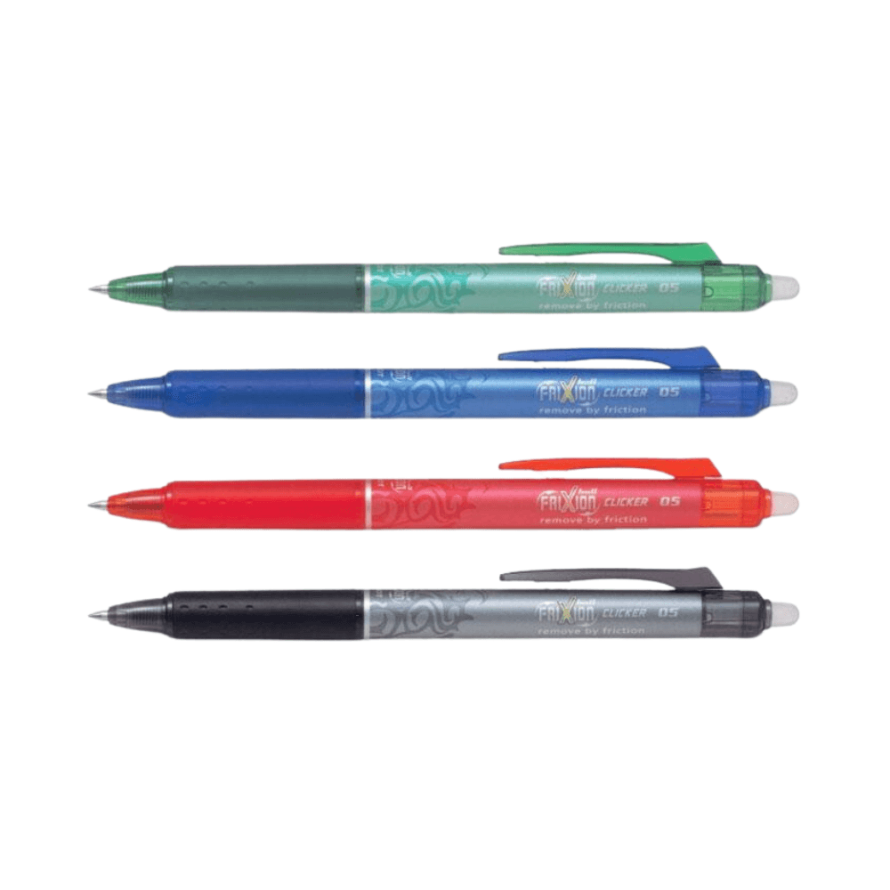 Pilot FriXion 4 Colours Clicker Erasable 0.5mm Ball Pen 