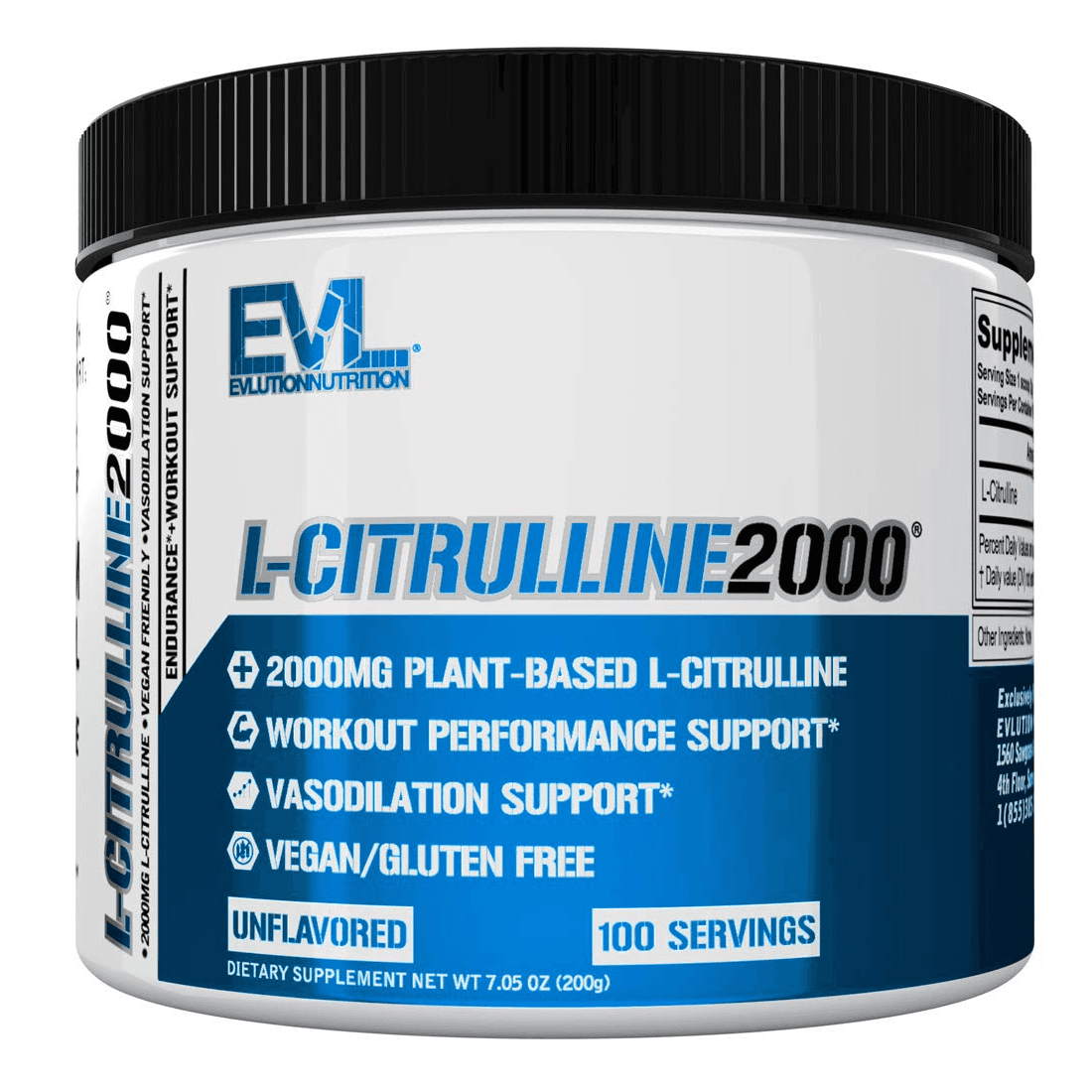 Evlution Nutrition L-Citrulline Unflavoured 100 Servings