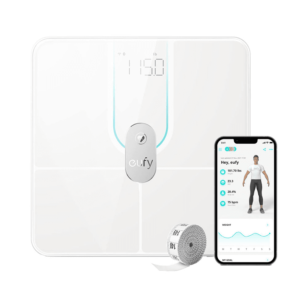 Eufy By Anker T9148K21 P2 Smart Scale With Bluetooth White
