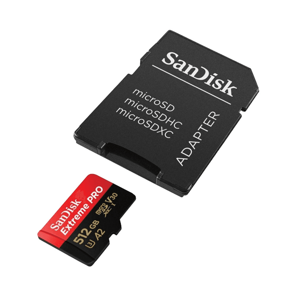 بطاقة ذاكرة SanDisk Extreme Pro UHS-I microSDXC سعة 512 جيجابايت مع محول SD